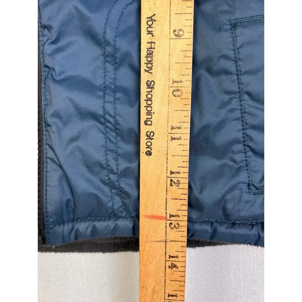 Gymboree Puffer Vest Boys - 12 - 24 Mos Green Zip Front Outdoors Fiber Filled